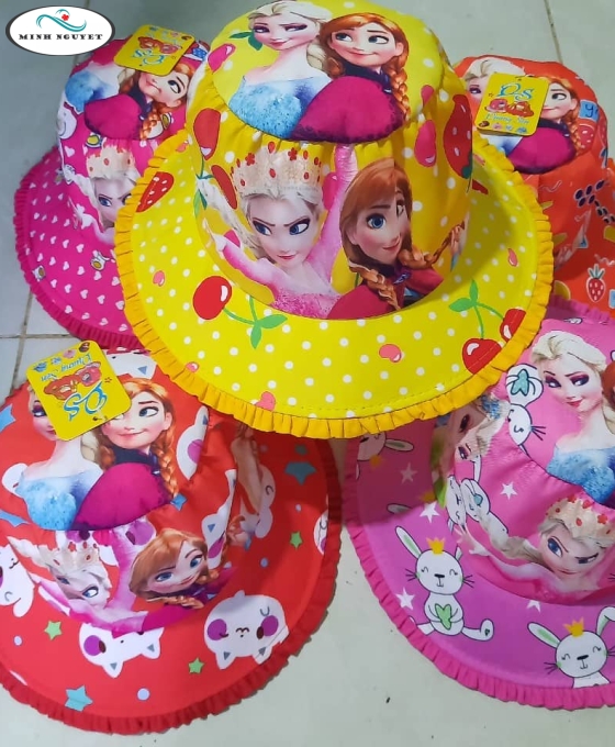  nón vành em be in 3D công chúa baby vành xếp