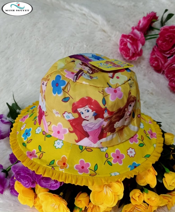 nón vành rộng em bé vành xếp