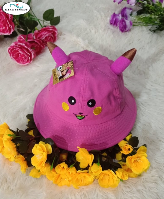 nón vành rộng em bé 2 sừng 